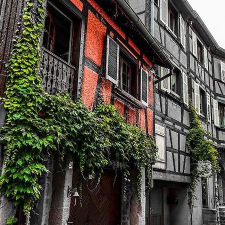 La Maison Rouge Au Coeur De La Ville. リクヴィール エクステリア 写真